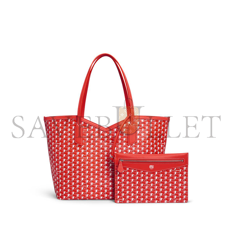 M0ynt red white canvas monogram  tote bag winsert for ci3001-0320 (32*27.5*14cm)